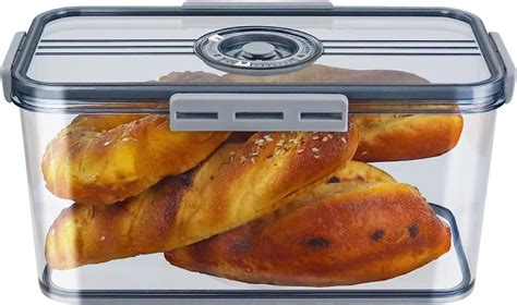 glass and metal bread box|glass airtight bread storage container.